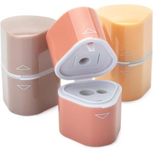 imageMr Pen Handheld Pencil Sharpener for Colored Pencils 6 Pack 3 Holes with Different Sizes Large Waste Box Soft Pastel Barrels Colored Pencil Sharpeners ManualBoho Theme