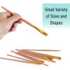 imageMr Pen Artist Paint Brushes for Acrylic Painting 10 pcs Soft Gray Ergonomic Wooden Handle Synthetic Bristles in Different Sizes ampamp Shapes Watercolor BrushesSoft Ochre