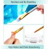 imageMr Pen Artist Paint Brushes for Acrylic Painting 10 pcs Soft Gray Ergonomic Wooden Handle Synthetic Bristles in Different Sizes ampamp Shapes Watercolor BrushesSoft Gray