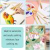 imageMr Pen Artist Paint Brushes for Acrylic Painting 10 pcs Soft Gray Ergonomic Wooden Handle Synthetic Bristles in Different Sizes ampamp Shapes Watercolor BrushesYellow