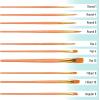imageMr Pen Artist Paint Brushes for Acrylic Painting 10 pcs Soft Gray Ergonomic Wooden Handle Synthetic Bristles in Different Sizes ampamp Shapes Watercolor BrushesSoft Ochre