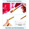 imageMr Pen Artist Paint Brushes for Acrylic Painting 10 pcs Soft Gray Ergonomic Wooden Handle Synthetic Bristles in Different Sizes ampamp Shapes Watercolor BrushesSoft Purple
