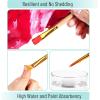 imageMr Pen Artist Paint Brushes for Acrylic Painting 10 pcs Soft Gray Ergonomic Wooden Handle Synthetic Bristles in Different Sizes ampamp Shapes Watercolor BrushesSoft Ochre