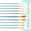imageMr Pen Artist Paint Brushes for Acrylic Painting 10 pcs Soft Ochre Ergonomic Wooden Handle Synthetic Bristles in Different Sizes ampamp Shapes Watercolor BrushesBlue