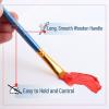 imageMr Pen Artist Paint Brushes for Acrylic Painting 10 pcs Soft Ochre Ergonomic Wooden Handle Synthetic Bristles in Different Sizes ampamp Shapes Watercolor BrushesBlue