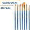 imageMr Pen Artist Paint Brushes for Acrylic Painting 10 pcs Soft Ochre Ergonomic Wooden Handle Synthetic Bristles in Different Sizes ampamp Shapes Watercolor BrushesBlue