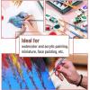 imageMr Pen Artist Paint Brushes for Acrylic Painting 10 pcs Soft Ochre Ergonomic Wooden Handle Synthetic Bristles in Different Sizes ampamp Shapes Watercolor BrushesBlue