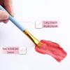 imageMr Pen Artist Paint Brushes for Acrylic Painting 10 pcs Soft Ochre Ergonomic Wooden Handle Synthetic Bristles in Different Sizes ampamp Shapes Watercolor BrushesSky Blue