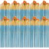 imageMr Pen Artist Paint Brushes for Acrylic Painting 10 pcs Soft Ochre Ergonomic Wooden Handle Synthetic Bristles in Different Sizes ampamp Shapes Watercolor BrushesBlue