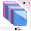 imageMr Pen Binder Dividers with Pockets and Tabs 2 Sets 8 PackSet Violet Fade 3 Ring Binder Dividers with Tabs and Pockets on Both Sides