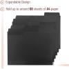 imageMr Pen Black Plastic File Folders Letter Size 6 Pack 13 Cut Tab ampamp Expandable Design 24 pcs of Labels Poly File Folders Black