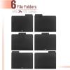 imageMr Pen Black Plastic File Folders Letter Size 6 Pack 13 Cut Tab ampamp Expandable Design 24 pcs of Labels Poly File Folders Black