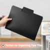 imageMr Pen Black Plastic File Folders Letter Size 6 Pack 13 Cut Tab ampamp Expandable Design 24 pcs of Labels Poly File Folders Black