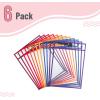 imageMr Pen Dry Erase Pocket Sleeves 12 Pack 10quotx14quot Sunset Color Theme Dry Erase Pockets Reusable Sleeves Job Ticket Holders with Marker Holder ampamp Metal Eyelet