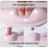 imageMr Pen Ergonomic Mouse Pad with Wrist Rest Blush Pink Breathable Fabric with Memory Foam Cushion NonSlip Rubber Base Gel Mouse Pad with Wrist SupportBlush Pink