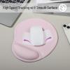 imageMr Pen Ergonomic Mouse Pad with Wrist Rest Blush Pink Breathable Fabric with Memory Foam Cushion NonSlip Rubber Base Gel Mouse Pad with Wrist SupportBlush Pink