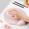 imageMr Pen Ergonomic Mouse Pad with Wrist Rest Blush Pink Breathable Fabric with Memory Foam Cushion NonSlip Rubber Base Gel Mouse Pad with Wrist SupportBlush Pink