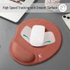 imageMr Pen Ergonomic Mouse Pad with Wrist Rest Blush Pink Breathable Fabric with Memory Foam Cushion NonSlip Rubber Base Gel Mouse Pad with Wrist SupportBrown