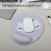 imageMr Pen Ergonomic Mouse Pad with Wrist Rest Blush Pink Breathable Fabric with Memory Foam Cushion NonSlip Rubber Base Gel Mouse Pad with Wrist SupportLight Gray