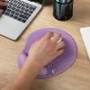imageMr Pen Ergonomic Mouse Pad with Wrist Rest Blush Pink Breathable Fabric with Memory Foam Cushion NonSlip Rubber Base Gel Mouse Pad with Wrist SupportPurple