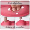 imageMr Pen Ergonomic Mouse Pad with Wrist Rest Blush Pink Breathable Fabric with Memory Foam Cushion NonSlip Rubber Base Gel Mouse Pad with Wrist SupportRed