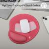 imageMr Pen Ergonomic Mouse Pad with Wrist Rest Blush Pink Breathable Fabric with Memory Foam Cushion NonSlip Rubber Base Gel Mouse Pad with Wrist SupportRed