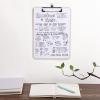 imageMr Pen Plastic Clipboard 125quot x 9quot 2 Pack Silk Cream Clipboard Plastic LowProfile Metal Clip with Retractable Hanging Hole