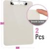 imageMr Pen Plastic Clipboard 125quot x 9quot 2 Pack Silk Cream Clipboard Plastic LowProfile Metal Clip with Retractable Hanging Hole