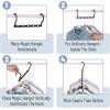 imageMr Pen Space Saving Hangers for Clothes 12 pcs 4 Plastic Multi Clothes Hangers Space Saving 5 Slots 360 Rotating Hooks