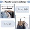 imageMr Pen Space Saving Hangers for Clothes 12 pcs 4 Plastic Multi Clothes Hangers Space Saving 5 Slots 360 Rotating Hooks