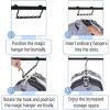 imageMr Pen Space Saving Hangers for Clothes 16 pcs Black Plastic Multi Clothes Hangers Space Saving 5 Slots 360 Rotating Hooks