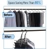 imageMr Pen Space Saving Hangers for Clothes 16 pcs Black Plastic Multi Clothes Hangers Space Saving 5 Slots 360 Rotating Hooks