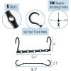 imageMr Pen Space Saving Hangers for Clothes 16 pcs Black Plastic Multi Clothes Hangers Space Saving 5 Slots 360 Rotating Hooks