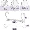 imageMr Pen Space Saving Hangers for Clothes 16 pcs White Plastic Multi Clothes Hangers Space Saving 5 Slots 360 Rotating Hooks