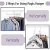 imageMr Pen Space Saving Hangers for Clothes 16 pcs White Plastic Multi Clothes Hangers Space Saving 5 Slots 360 Rotating Hooks