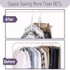 imageMr Pen Space Saving Hangers for Clothes 16 pcs White Plastic Multi Clothes Hangers Space Saving 5 Slots 360 Rotating Hooks