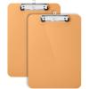 imageMr Pen Plastic Clipboard 125quot x 9quot 2 Pack Peach Blush Clipboard Plastic LowProfile Metal Clip with Retractable Hanging Hole