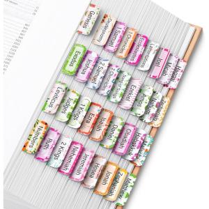 imageMr Pen Bible Tabs 120 pcs Garden Glory Laminated Bible Tabs for Women