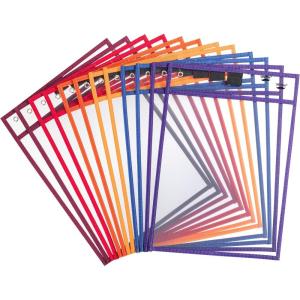 imageMr Pen Dry Erase Pocket Sleeves 12 Pack 10quotx14quot Sunset Color Theme Dry Erase Pockets Reusable Sleeves Job Ticket Holders with Marker Holder ampamp Metal Eyelet