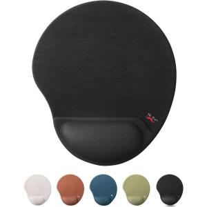 imageMr Pen Ergonomic Mouse Pad with Wrist Rest Blush Pink Breathable Fabric with Memory Foam Cushion NonSlip Rubber Base Gel Mouse Pad with Wrist SupportBlack