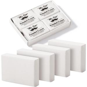 imageMr Pen Kneaded Erasers 10 Pack with Clear Cases Grey Kneaded Erasers for ArtistsWhite