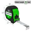 imageMr Pen Retractable Tape Measure 25 ft 2 Pack Sky Blue Steel Retractable Measuring Tape with FractionsGreen