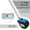 imageMr Pen Retractable Tape Measure 25 ft 2 Pack Sky Blue Steel Retractable Measuring Tape with FractionsLight Blue