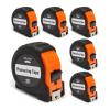imageMr Pen Retractable Tape Measure 25 ft 2 Pack Sky Blue Steel Retractable Measuring Tape with FractionsOrangeBlack