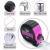 imageMr Pen Retractable Tape Measure 25 ft 2 Pack Sky Blue Steel Retractable Measuring Tape with FractionsPink