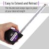 imageMr Pen Retractable Tape Measure 25 ft 2 Pack Sky Blue Steel Retractable Measuring Tape with FractionsPurple