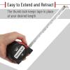 imageMr Pen Retractable Tape Measure 25 ft 2 Pack Sky Blue Steel Retractable Measuring Tape with FractionsRedBlack