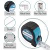 imageMr Pen Retractable Tape Measure 25 ft 2 Pack Sky Blue Steel Retractable Measuring Tape with FractionsTealBlack