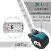 imageMr Pen Retractable Tape Measure 25 ft 2 Pack Sky Blue Steel Retractable Measuring Tape with FractionsTealBlack