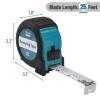 imageMr Pen Retractable Tape Measure 25 ft 2 Pack Sky Blue Steel Retractable Measuring Tape with FractionsTealBlack
